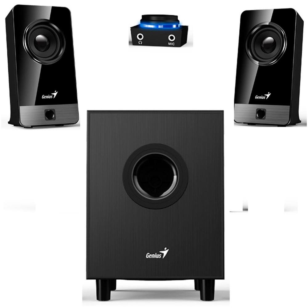 Parlante Genius SW-2.1 300X Con Subwooferr - Negro GENIUS Caja de Carton x 1 Und El Parlante Genius SW-2.1 300X Con Subwooferr - Negro está diseñado para ofrecer una experiencia superior en cada uso. Fabricado con materiales resistentes, combina rendimiento, durabilidad y un diseñ