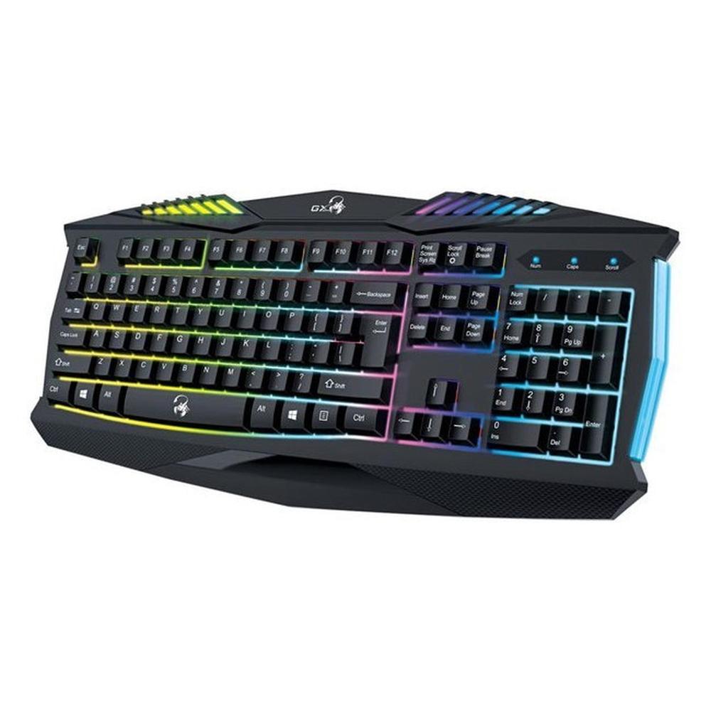 Teclado Gamer Genius Gx K220 Iluminación Led Con 7 Colores GENIUS Caja de Carton x 1 Und El Teclado Gamer Genius Gx K220 Iluminación Led Con 7 Colores está diseñado para ofrecer una experiencia superior en cada uso. Fabricado con materiales resistentes, combina rendimiento, durabilidad y 