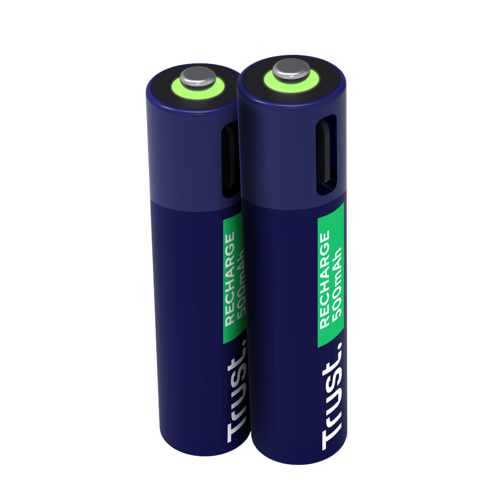 Baterías Recargables tipo C Trust 2 pilas - AAA Trust Pack de 2 pilas AAA recargables con cable USB-C x 2 Baterías Recargables tipo C Trust 2 pilas - AAA Trust Pack de 2 pilas AAA recargables con cable USB-C x 2