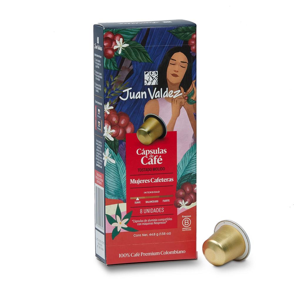 Cápsulas de Café Juan Valdez Mujeres Cafeteras x8 Unidades Juan Valdez bolsa x 8 Cápsulas de Café Juan Valdez Mujeres Cafeteras x8 Unidades Juan Valdez bolsa x 8