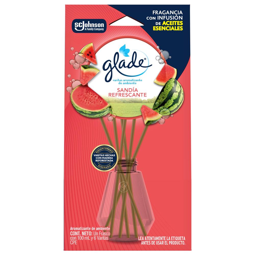 Varitas Aromatizantes Glade Sandía refrescante 100 ml SCJ Varitas aromatizantes Sandia x 1