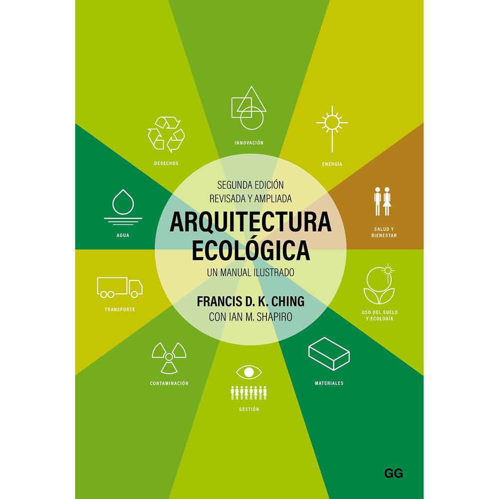 Arquitectura Ecológica. Francis D. K. Ching, Ian M. Shapiro Gustavo Gili Libro x 1.0 ARQUITECTURA ECOLOGICA. UN MANUAL ILUSTRADO(24) El libro propone un recorrido del exterior al interior: comienza por el emplazamiento y su entorno, sigue por las diversas envolventes del edificio y