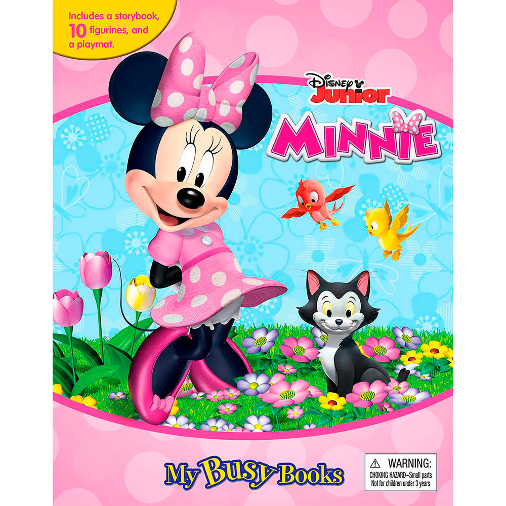 Diverti Libros. Minnie. Disney Phidal Libro x 1.0 DIVERTILIBROS - MINNIE ¡Un cautivador libro de cuentos y un juguete en un solo paquete! Diverti-libros tiene ilustraciones de página entera, un cuento, 12 figuras y un tapete de juego que dan vida a