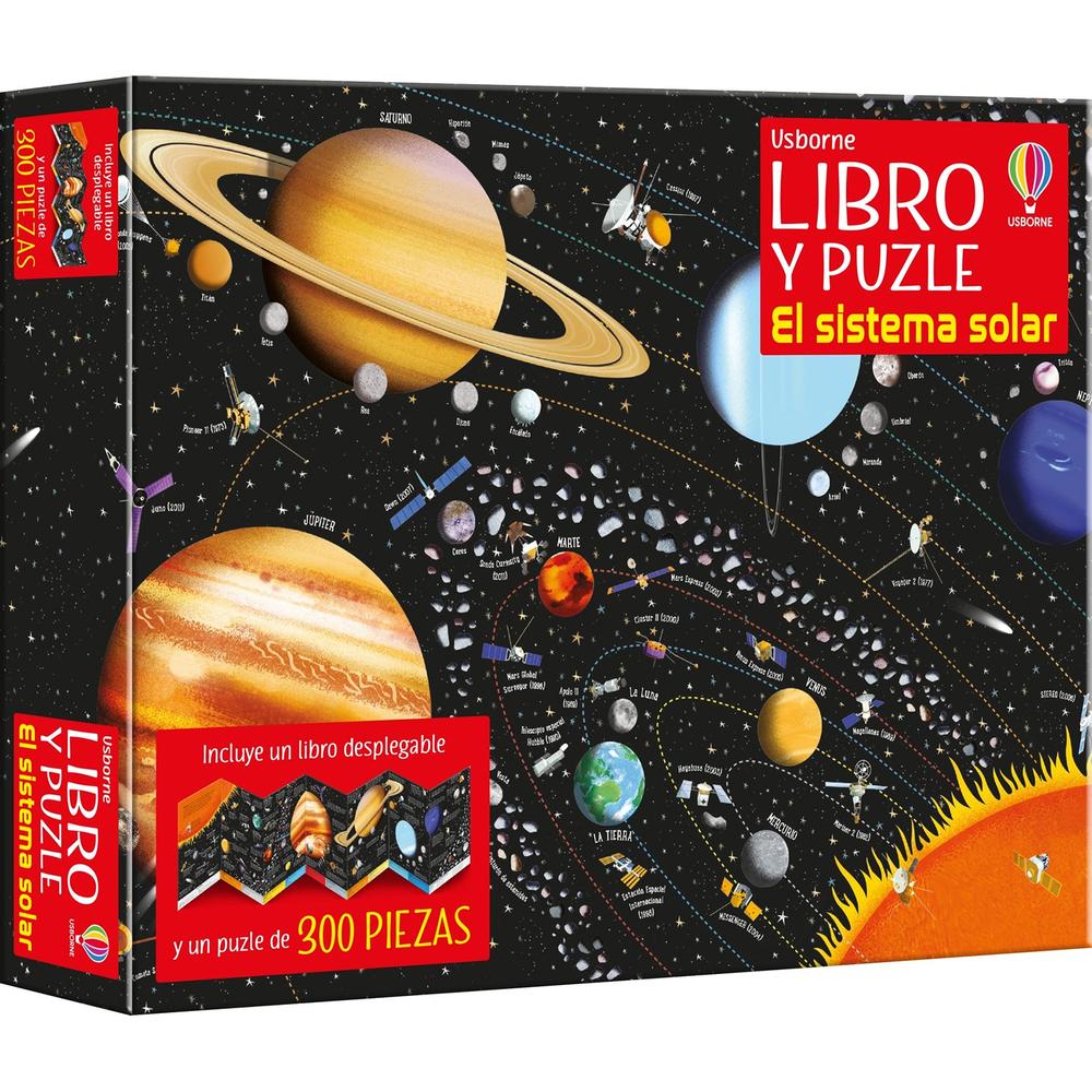 El Sistema Solar. Libro Y Puzle Usborne Libro x 1.0 El Sistema Solar -Libro Y Puzle-   Bonita caja con un puzle y un gran desplegable para descubrir las maravillas del Sistema Solar. Contiene un puzle de 300 piezas que muestra los planetas, sus lunas, 