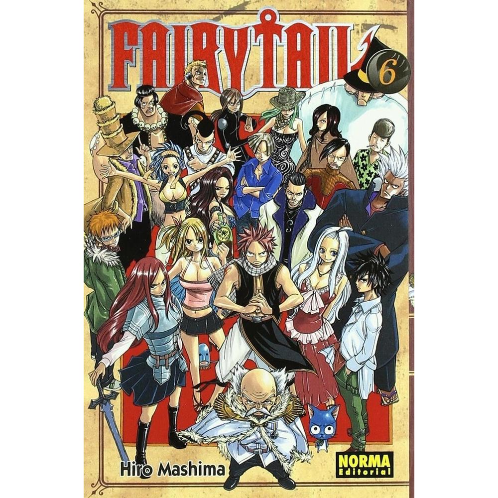 Fairy Tail No. 6 Editorial Norma Libro x 1.0 FAIRY TAIL 06   Autores:Hiro Mashima  Colecciones:CÓMIC MANGA  Editoriales:NORMA Editorial  Series:FAIRY TAIL   El gremio de magos Fairy Tail es el más temido de todo el reino. Allí conviven los magos