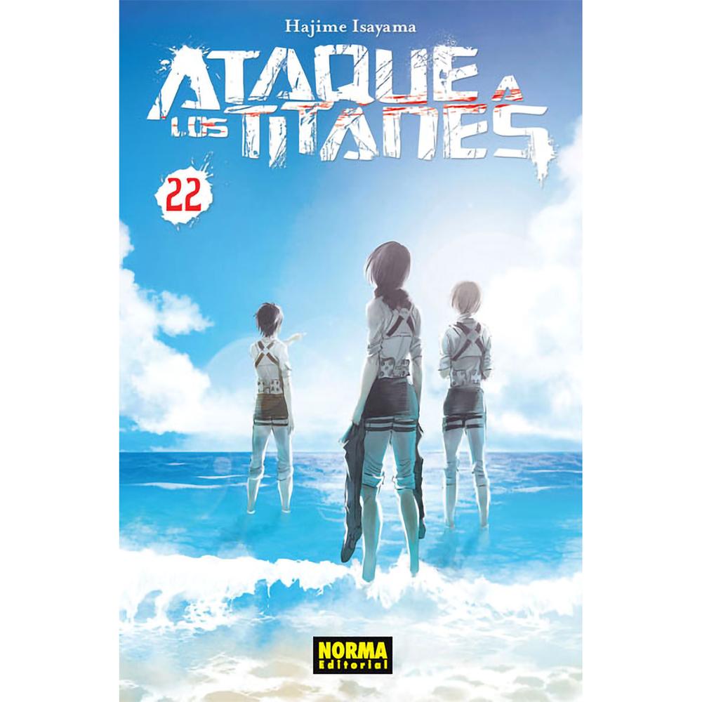 Ataque A Los Titanes No. 22 Editorial Norma Libro x 1.0 ATAQUE A LOS TITANES 22   Autores:Hajime Isayama  Colecciones:CÓMIC MANGA  Editoriales:NORMA Editorial  Series:ATAQUE A LOS TITANES   EL DIARIO DEL PADRE DE EREN LES DESVELA SECRETOS SORPRENDENTES... 
