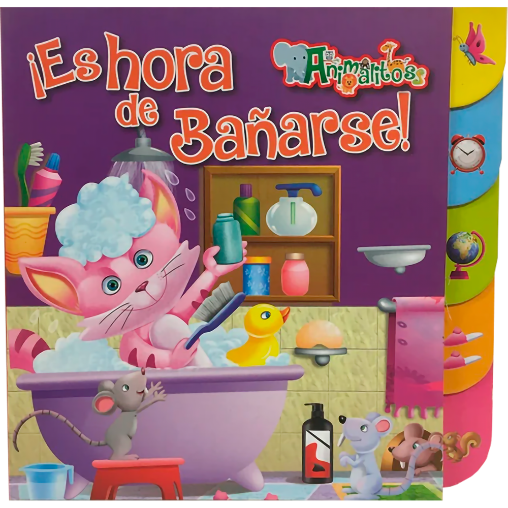 Animalitos. Es Hora De Bañarse Latinbooks Libro x 1.0 Libros con índice para encontrar tu dibujo preferido.  ¡Los animalitos más divertidos te acompañarán todos los días! Libros con índice para encontrar tu dibujo preferido. Colección Animalitos, Ficha t