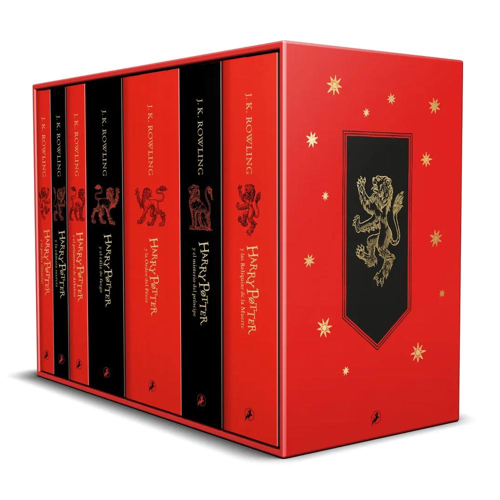 Estuche Harry Potter. Gryffindor. Edición Limitada Salamandra Libro x 1.0 ESTUCHE BIBLIOTECA GRIFFINDOR   Este estuche único reúne las siete novelas de la saga más mágica de todos los tiempos en una edición limitada dedicada a Gryffindor, la casa famosa por su valor, coraje
