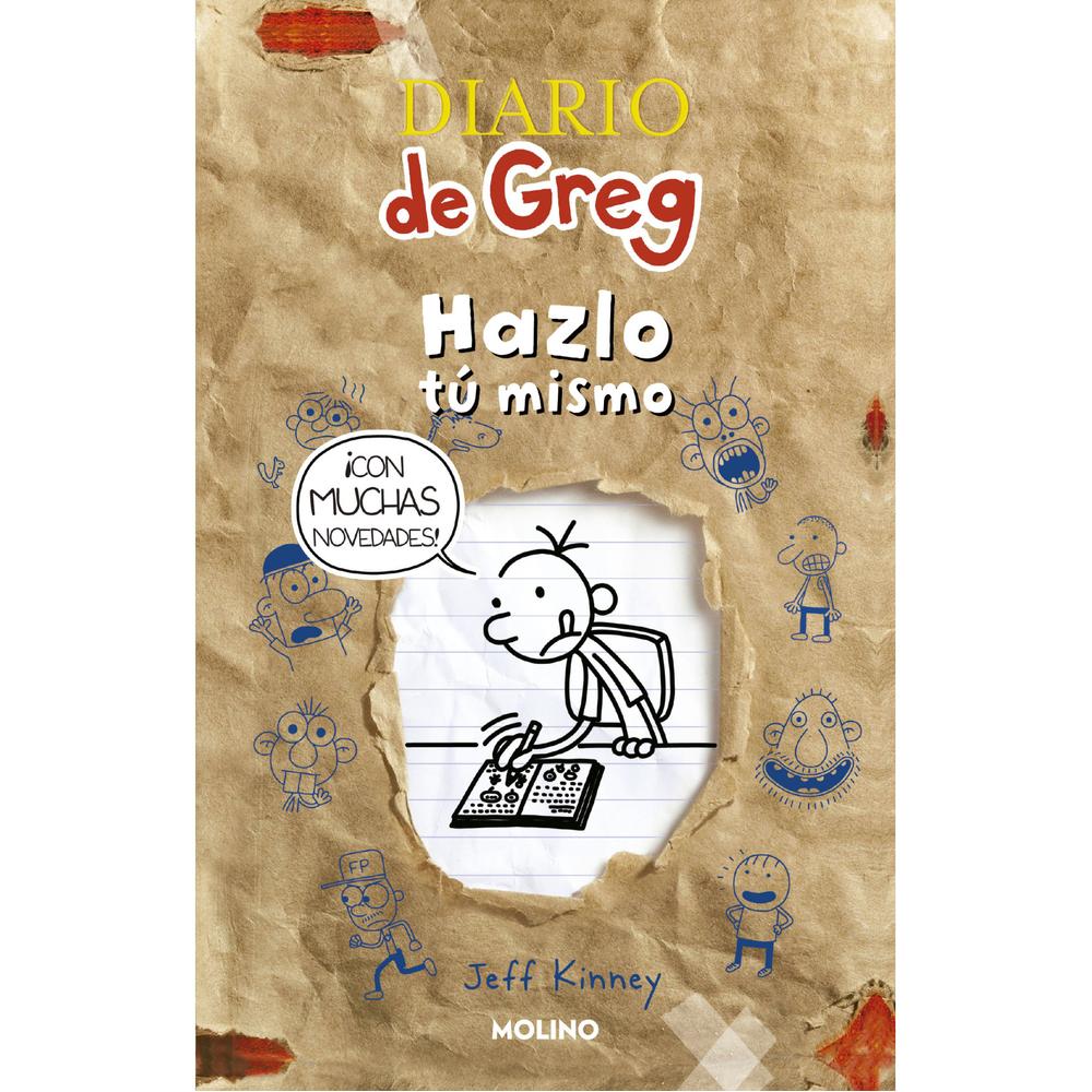 Diario De Greg. Hazlo Tu Mismo. Jeff Kinney Molino Libro x 1.0 Diario De Greg: Hazlo Tu Mismo. Jeff Kinney  Monta tu propio diario contiene ilustraciones originales, nuevo material y, además, incluye páginas pautadas y bocadillos de texto en blanco, para que te p