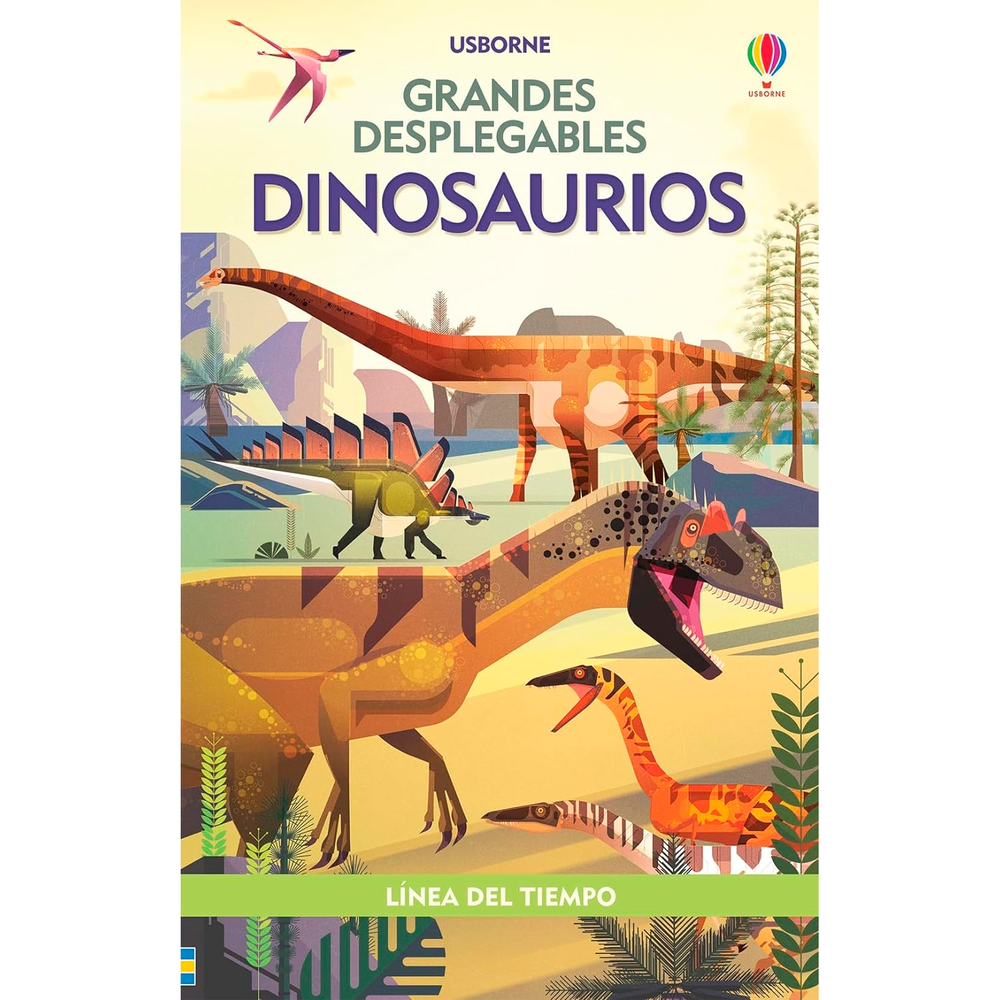 Dinosaurios. Grandes Desplegables (T.D) Usborne Libro x 1.0 DINOSAURIOS. GRANDES DESPLEGABLES (T.D)   Libro desplegable con fantásticas ilustraciones para saberlo todo sobre el mundo de los dinosaurios. Con una completa cronología para saber en que epoca vivie