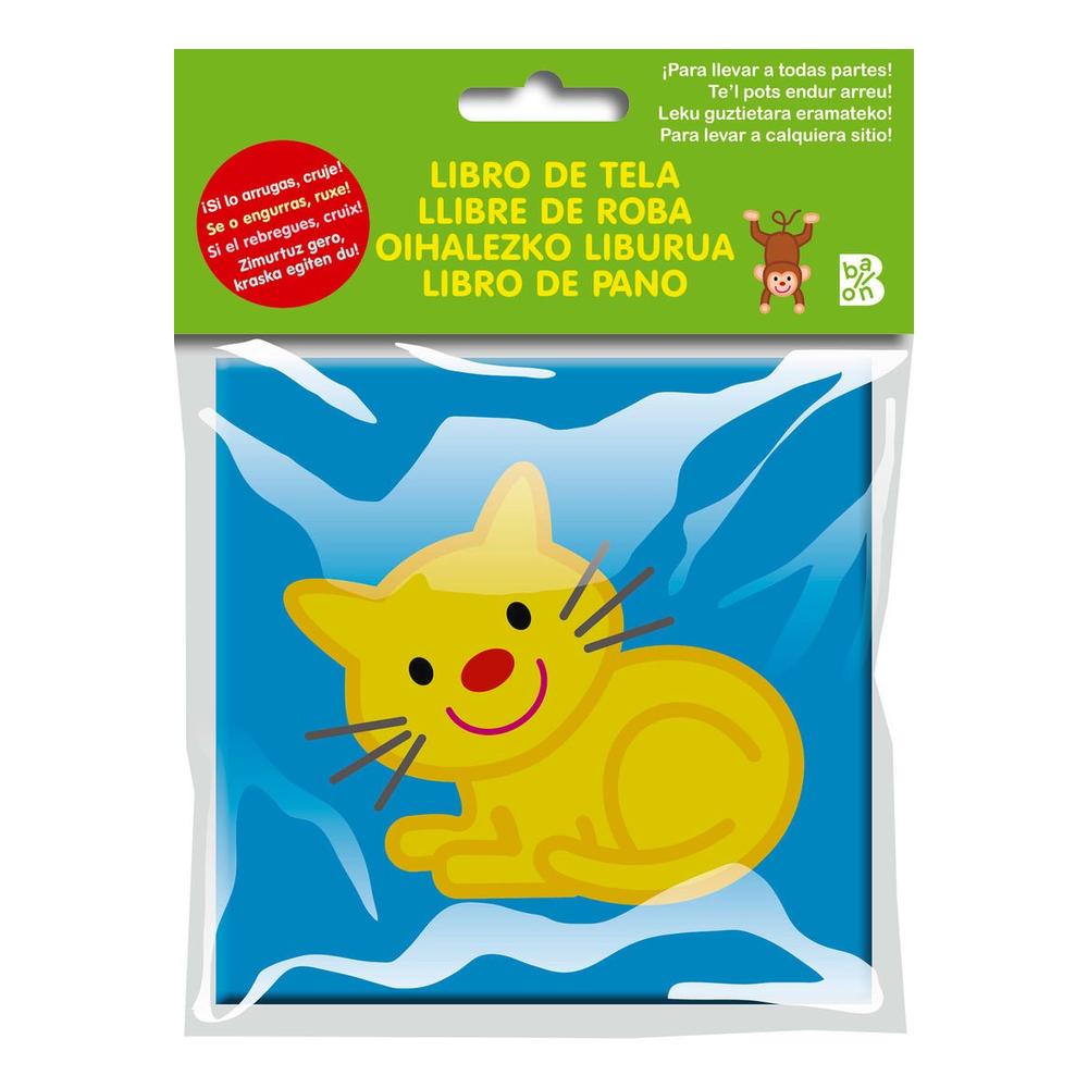Gatito. Libro De Tela Generico Libro x 1.0 GATO (LIBRO DE TELA) Al pasar las páginas de estos libros de tela, el bebe estimula sus sentidos gracias a los vivos colores y el material crujiente dentro de la tela. La cinta permite sujetar los li