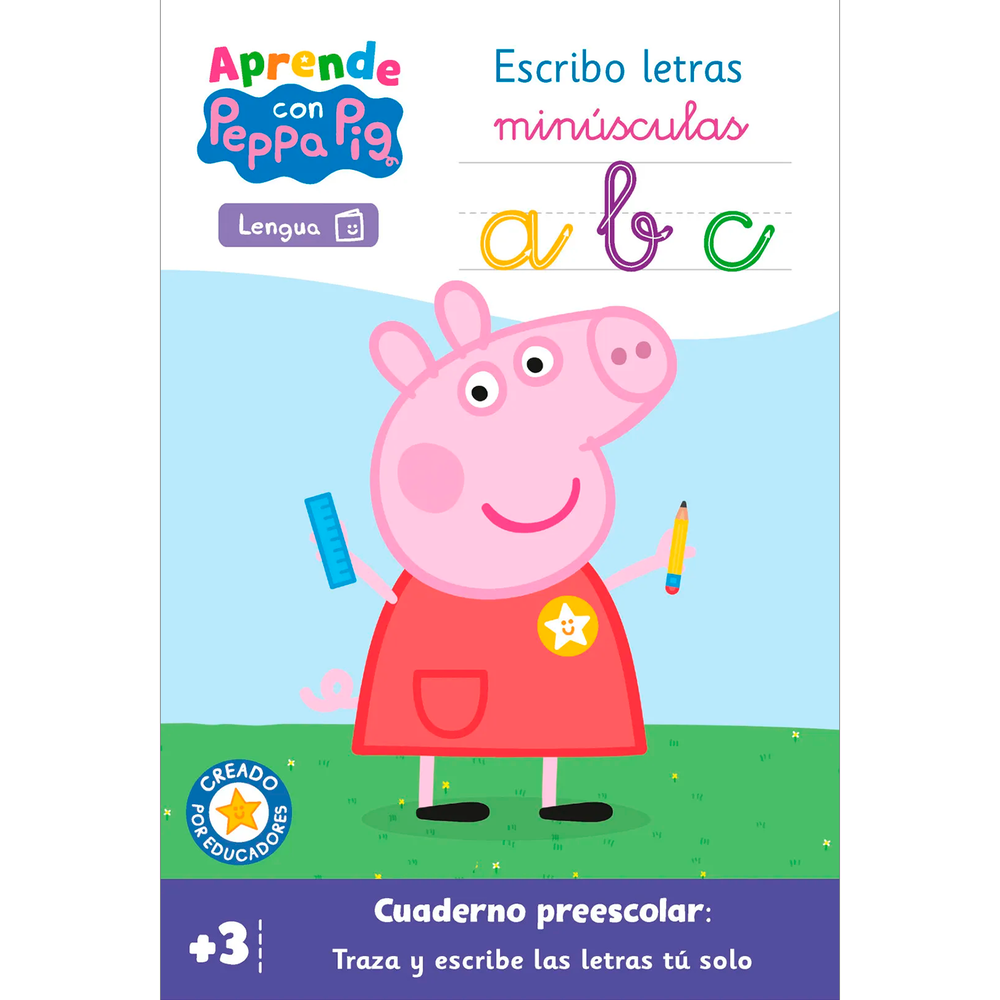 Aprende Lengua Con Peppa Pig. Escribo Letras Minúsculas Altea Libro x 1.0 APRENDO PEPPA PIG. ESCRIBO MINUSCULAS   Aprender a escribir puede ser fácil si lo haces en buena compañía. Peppa Pig y sus amigos te acompañan en este cuaderno. El uso de estos cuadernos busca: desarr