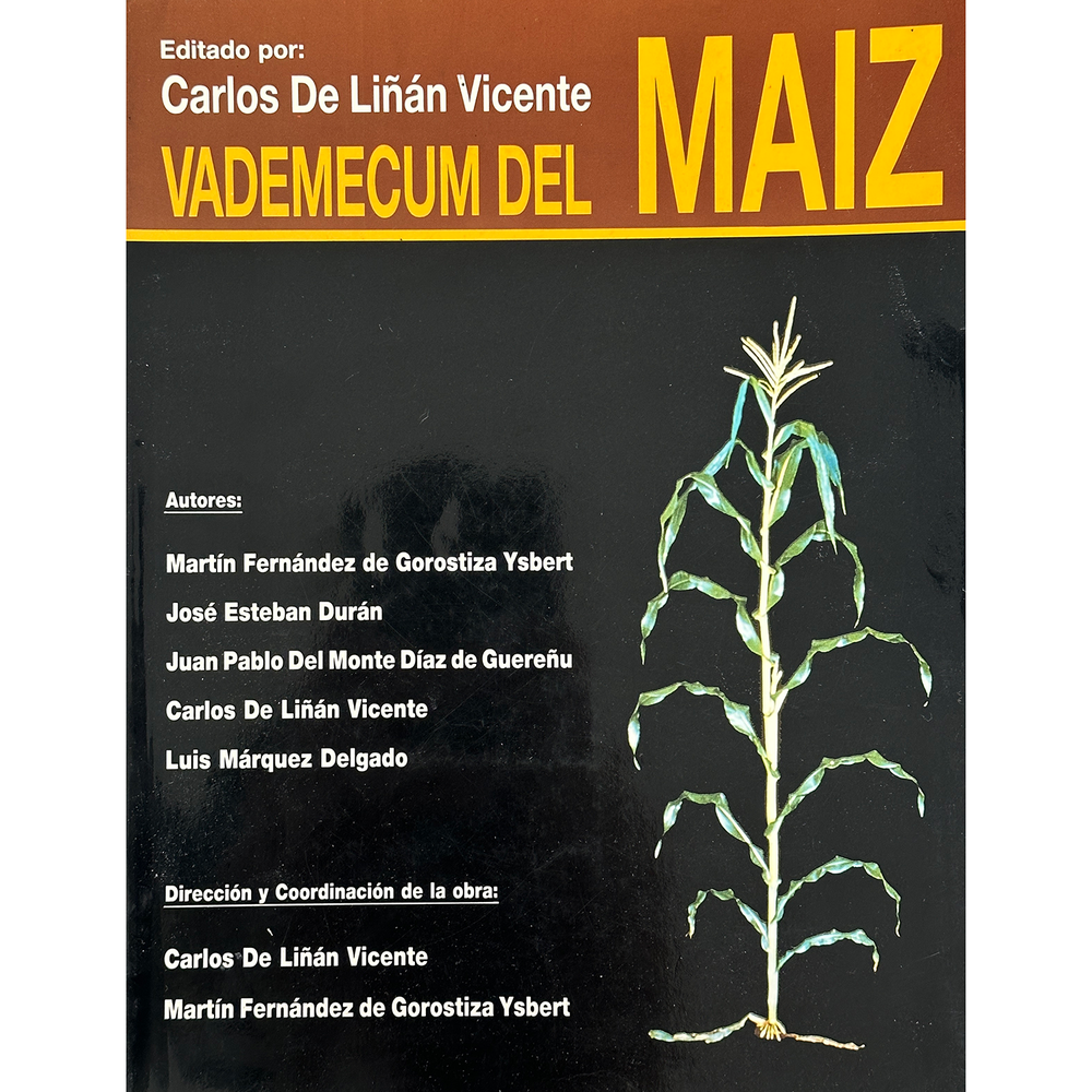 Vademécum Del Maíz Generico Libro x 1.0 VADEMECUM DEL MAIZ -D- Nº de páginas: 296 Editorial: EDICIONES AGROTECNICAS Idioma: CASTELLANO Encuadernación: Tapa blanda ISBN: 9788487480508 Año de edición: 1990 Plaza de edición: MADRID Alto: 27