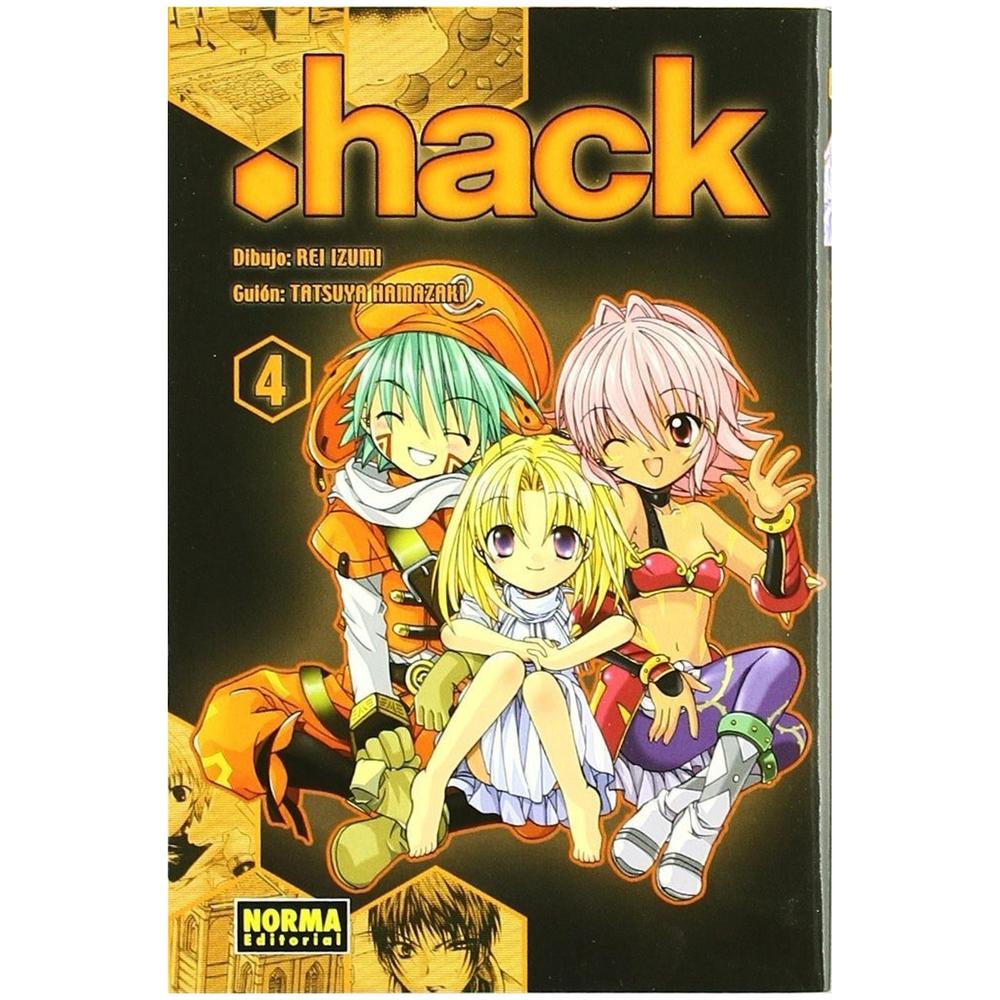 .hack No. 4 Último Número Editorial Norma Libro x 1.0 HACK 4 REI IZUMI , TATSUYA HAMAZAKI El secreto del Brazalete del Crepúsculo está a punto de desvelarse, y Shugo, Lena y el Puchiguso deberán adentrarse en los suburbios de la Red de The World para