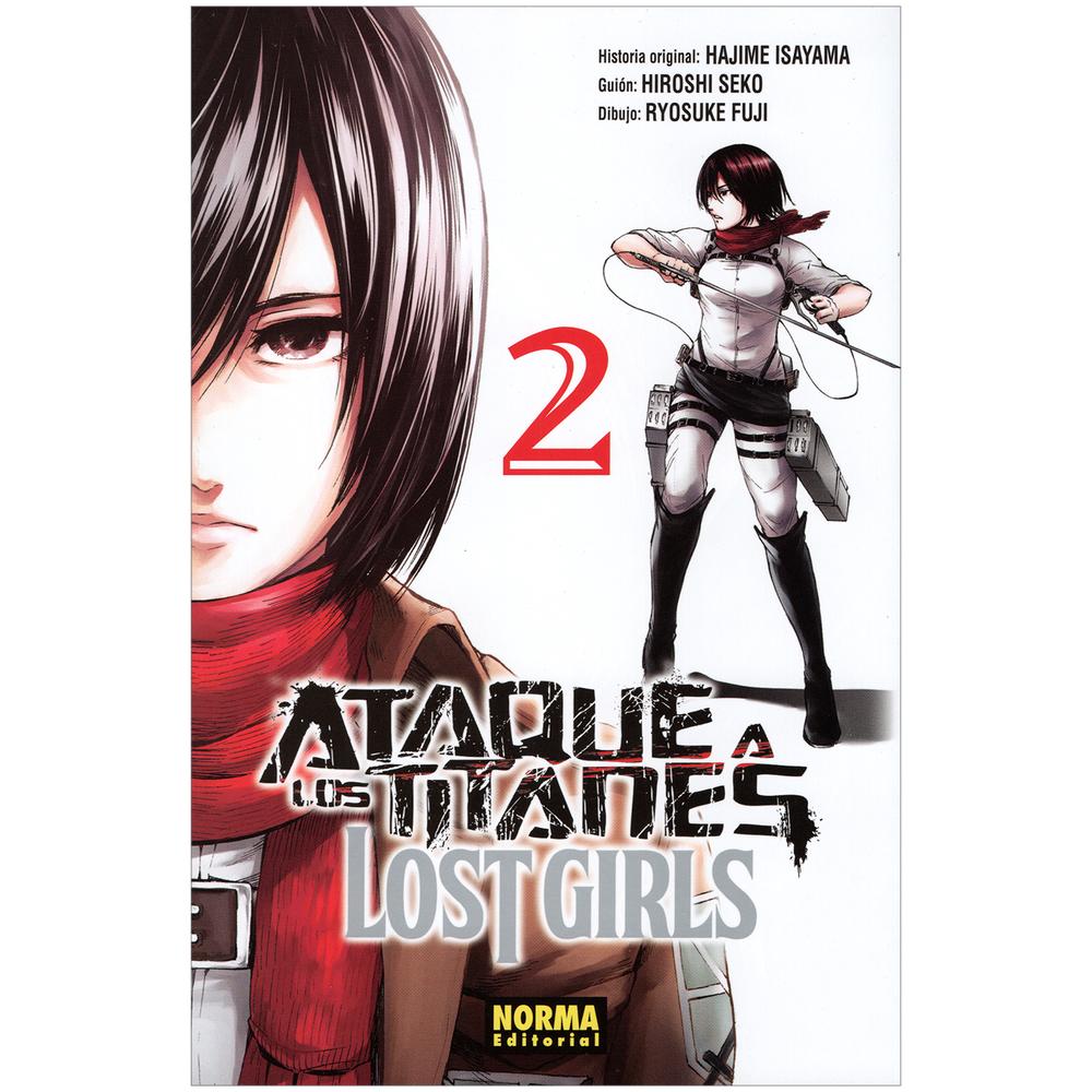 Ataque A Los Titanes Lost Girls No. 2 Editorial Norma Libro x 1.0 ATAQUE A LOS TITANES: LOST GIRLS 02   Autores:Hajime Isayama, Mike Sekowsky, Ryosuke Fuji  Colecciones:CÓMIC MANGA  Editoriales:NORMA Editorial  Series:ATAQUE A LOS TITANES LOST GIRLS   ¡SEGUNDA Y ÚLT