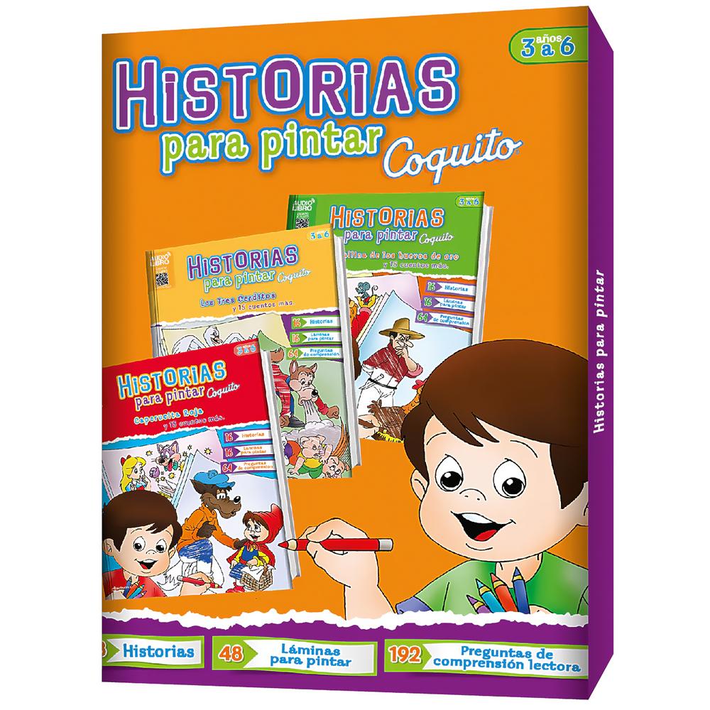 Coquito. Pack Historias Para Pintar. 3 Libros Distribuidora Grafica Libro x 1.0 Coquito. Pack Historias Para Pintar. 3 Tomos   Colección de cuadernos con cuentos y fábulas de la Literatura Universal infantil, enriquecidos con imágenes para pintar. La colección busca desarrollar e