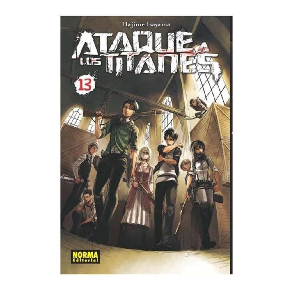 Ataque A Los Titanes No. 13 Editorial Norma Libro x 1.0 ATAQUE A LOS TITANES 13 Autores:Hajime Isayama Colecciones:CÓMIC MANGA Editoriales:NORMA Editorial Series:ATAQUE A LOS TITANES ANTIGUAS INTRIGAS, TRAICIONES Y TERROR EN ESTE NUEVO VOLUMEN DEL M
