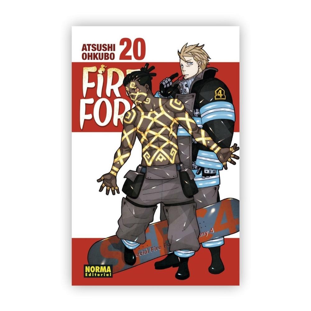 Fire Force No. 20 Editorial Norma Libro x 1.0 FIRE FORCE 20   Autores:Atsushi Ohkubo  Colecciones:CÓMIC MANGA  Editoriales:NORMA Editorial  Series:FIRE FORCE   ¡LOS TRES JÓVENES DEL OCTAVO ESCUADRÓN VUELVEN A ASAKUSA PARA ENTRENAR!  Benimaru, el 