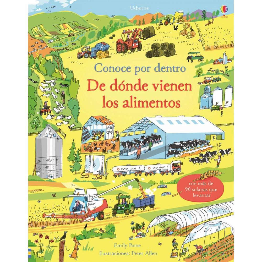 De Dónde Vienen Los Alimentos. Conoce Por Dentro Usborne Libro x 1.0 DE DONDE VIENEN LOS ALIMENTOS -CONOCE POR DENTRO   Un libro de solapas tan divertido como didáctico para aprender información importante sobre la comida y fomentar la conversación.Es esencial que los 
