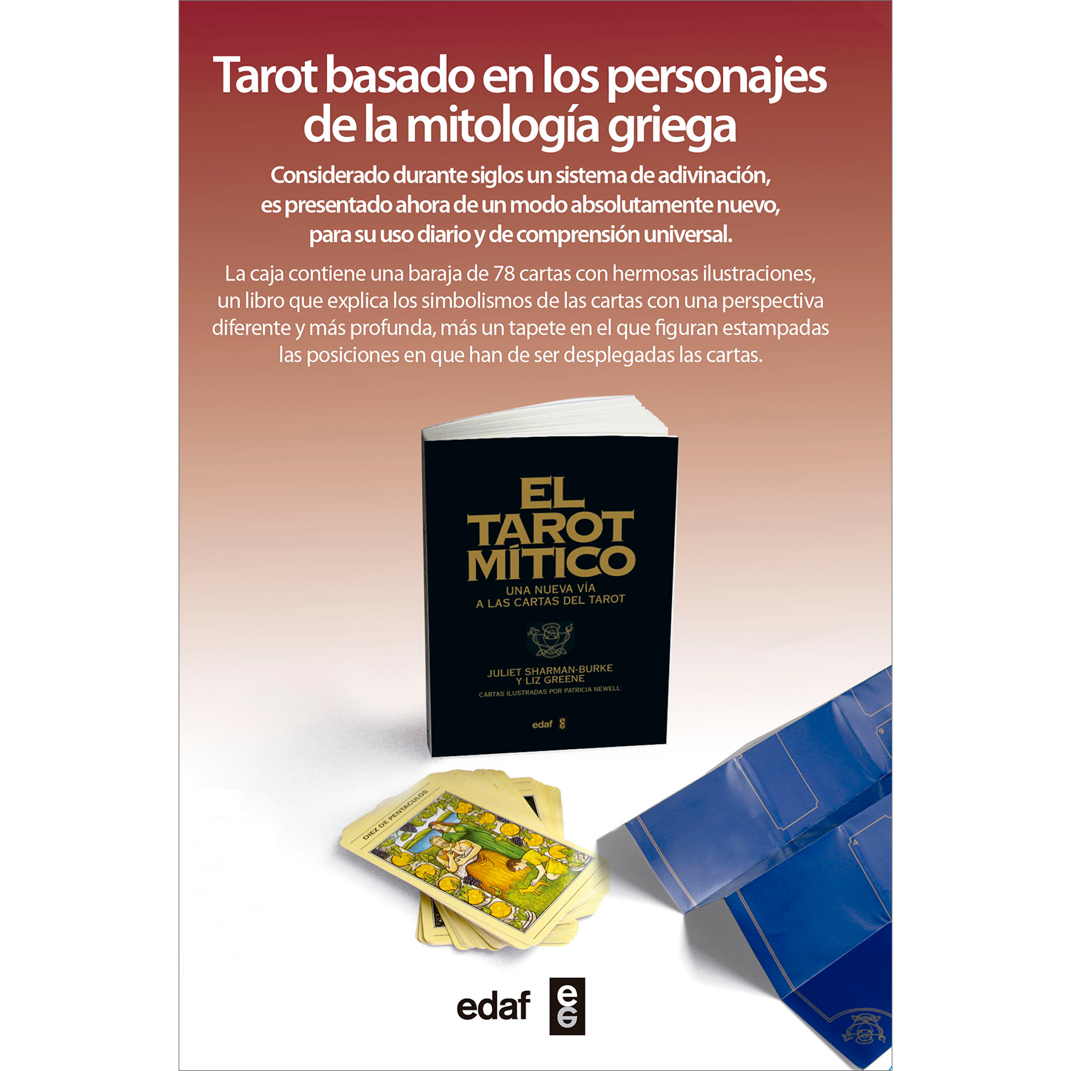 El Tarot Mítico. Una Nueva Vía A Las Cartas Del Tarot. Kit Edaf Libro x 1 