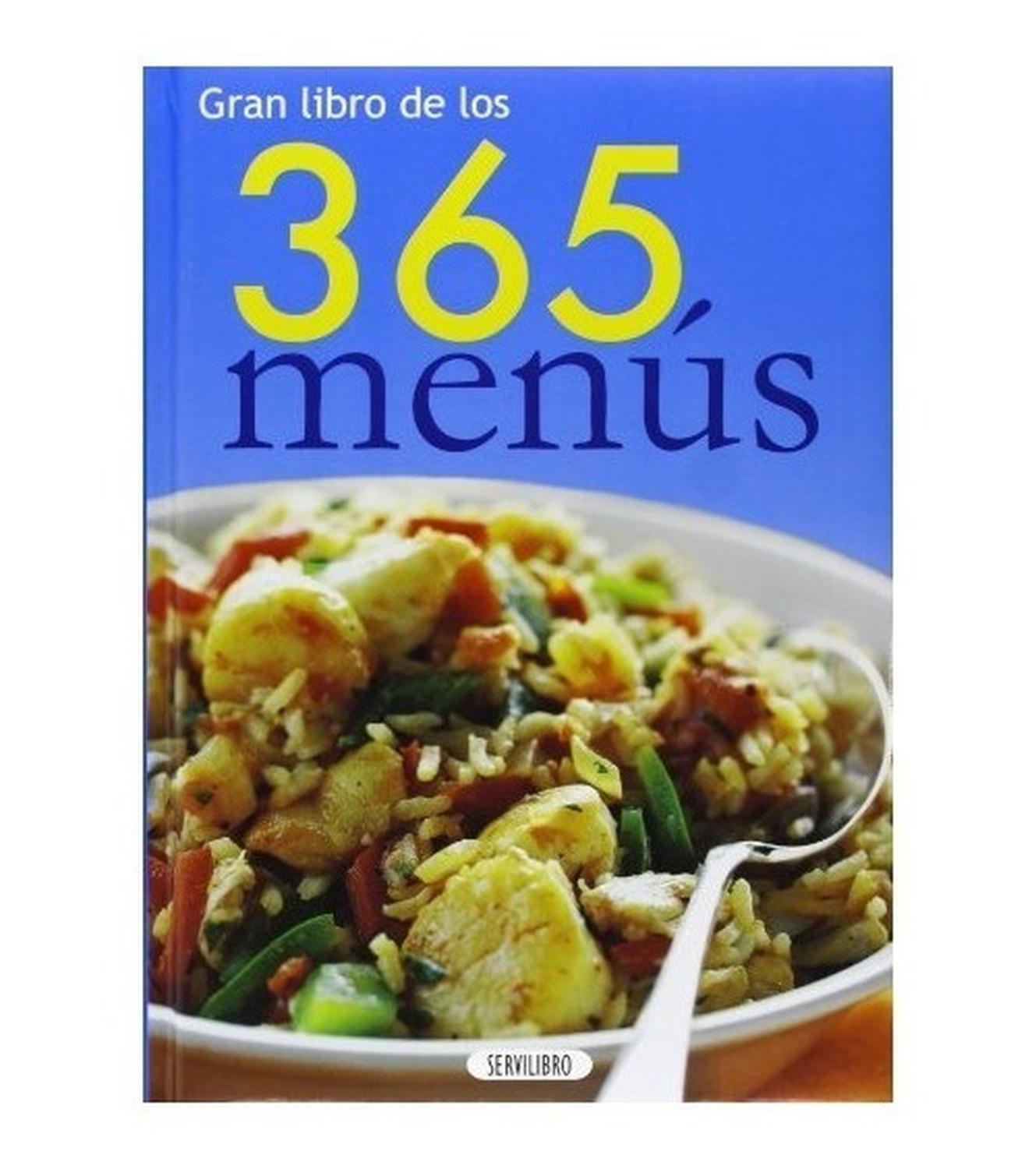 Gran Libro De Los 365 Menus Servilibro Libro x 1 GRAN LIBRO DE LOS 365 MENUSFicha técnica de GRAN LIBRO DE LOS 365 MENUSEditorial: SERVILIBROIdioma: CASTELLANOEncuadernación: Tapa duraISBN: 9788479716271Año de edición: 2006Plaza de edición: MADRIDFe
