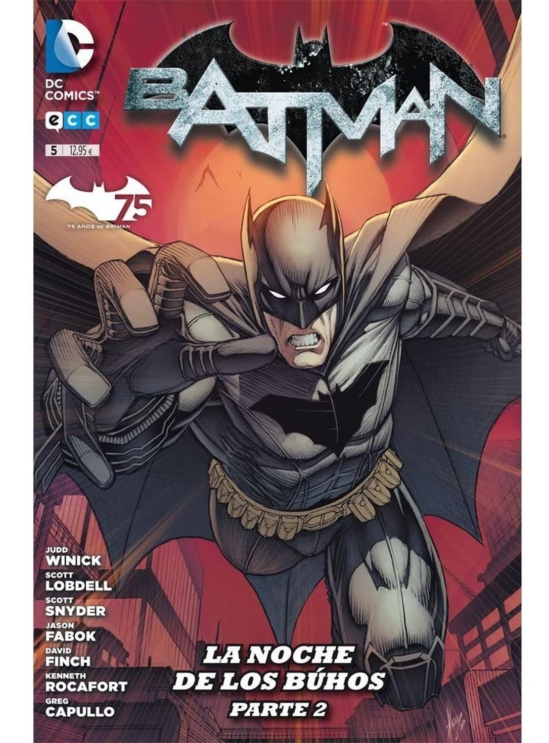 Batman No. 5: La Noche De Los Búhos Parte 2 ECC Libro x 1 BATMAN Nş 5El Hombre Murciélago se enfrentó a una nutrida avanzadilla del Tribunal de los Búhos que logró adentrarse en la Mansión Wayne. Tras una intensa batalla, Bruce derrotó a sus oponentes y puso