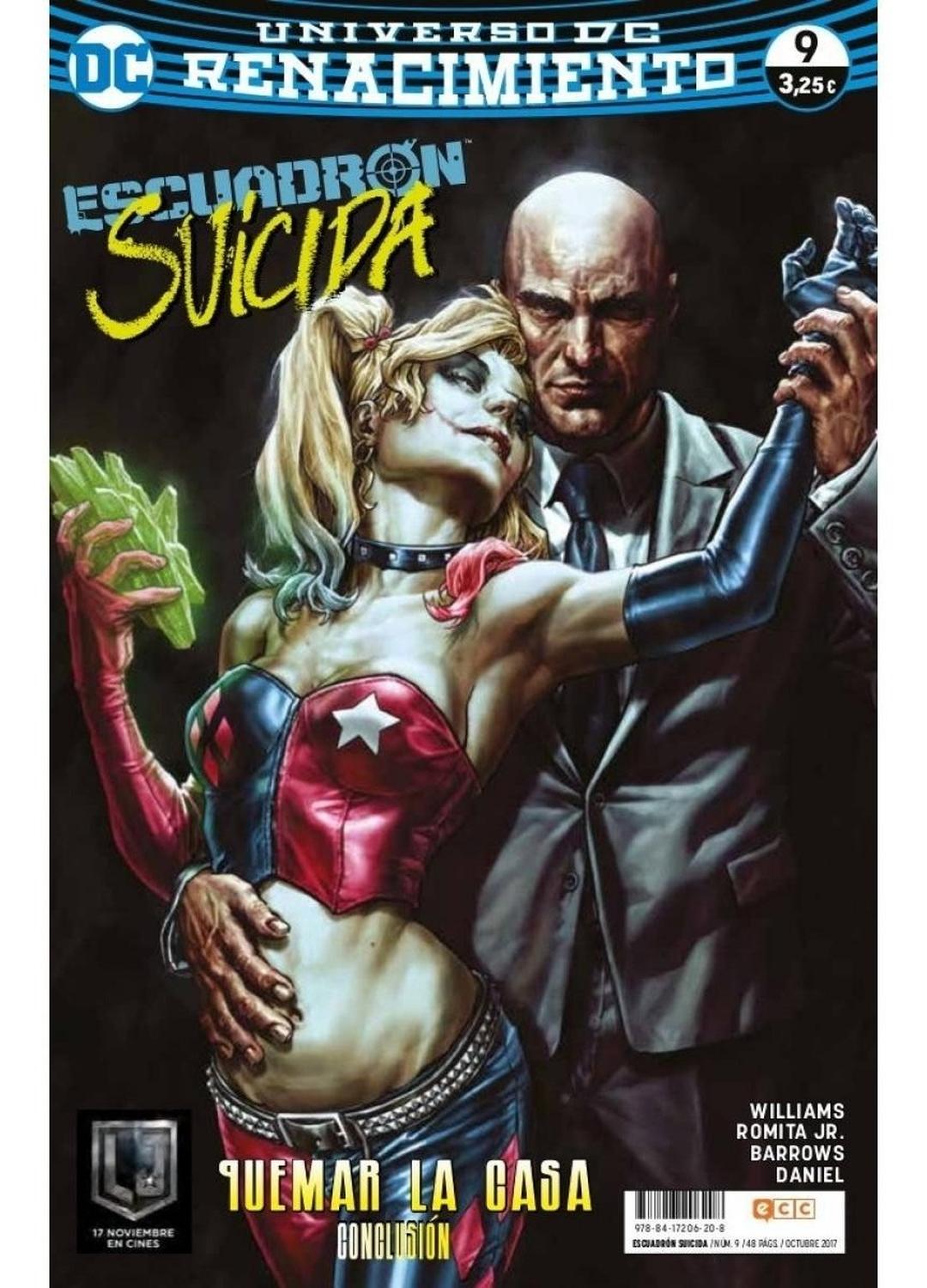 Escuadrón Suicida No. 9 Renacimiento ECC Libro x 1 ESCUADRON SUICIDA Nş 9 (RENACIMIENTO)ĦTermina Quemar la casa y termina el paso de las estrellas Eddy Barrows (Detective Comics) y John Romita Jr. (Superman) por la serie de la Fuerza Especial X! Harle