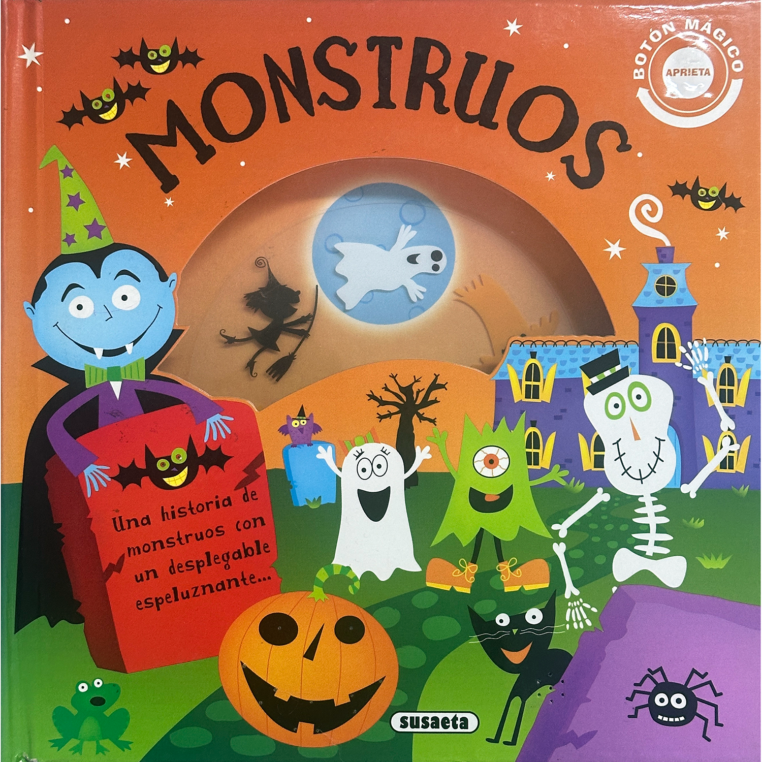 Monstruos. Botón Mágico Susaeta Libro x 1 MONSTRUOS (BOTON MAGICO)Este libro pertenece al especial Halloween.Editorial: SUSAETA EDICIONESAño de edición: 2009Materia: InfantilISBN: 978-84-677-0075-6Páginas: 10Encuadernación: Rústica Productos