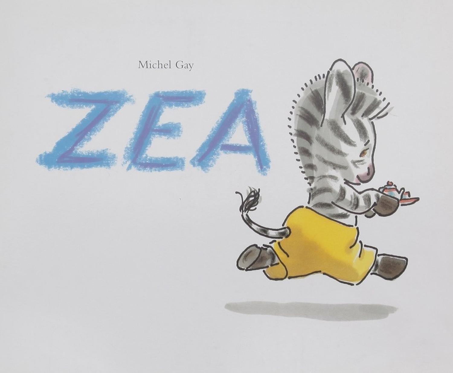 Zea. Editorial Corimbo Editorial Corimbo  x 1 ZeaAutor: Michel Colección Libros de cartón,ISBN 9788484702870Cartón26 páginas Formato 218 x 178Zea quiere jugar con sus papás esta mañana de fiesta.Pero antes hay que comprobar que estén despiertos.S