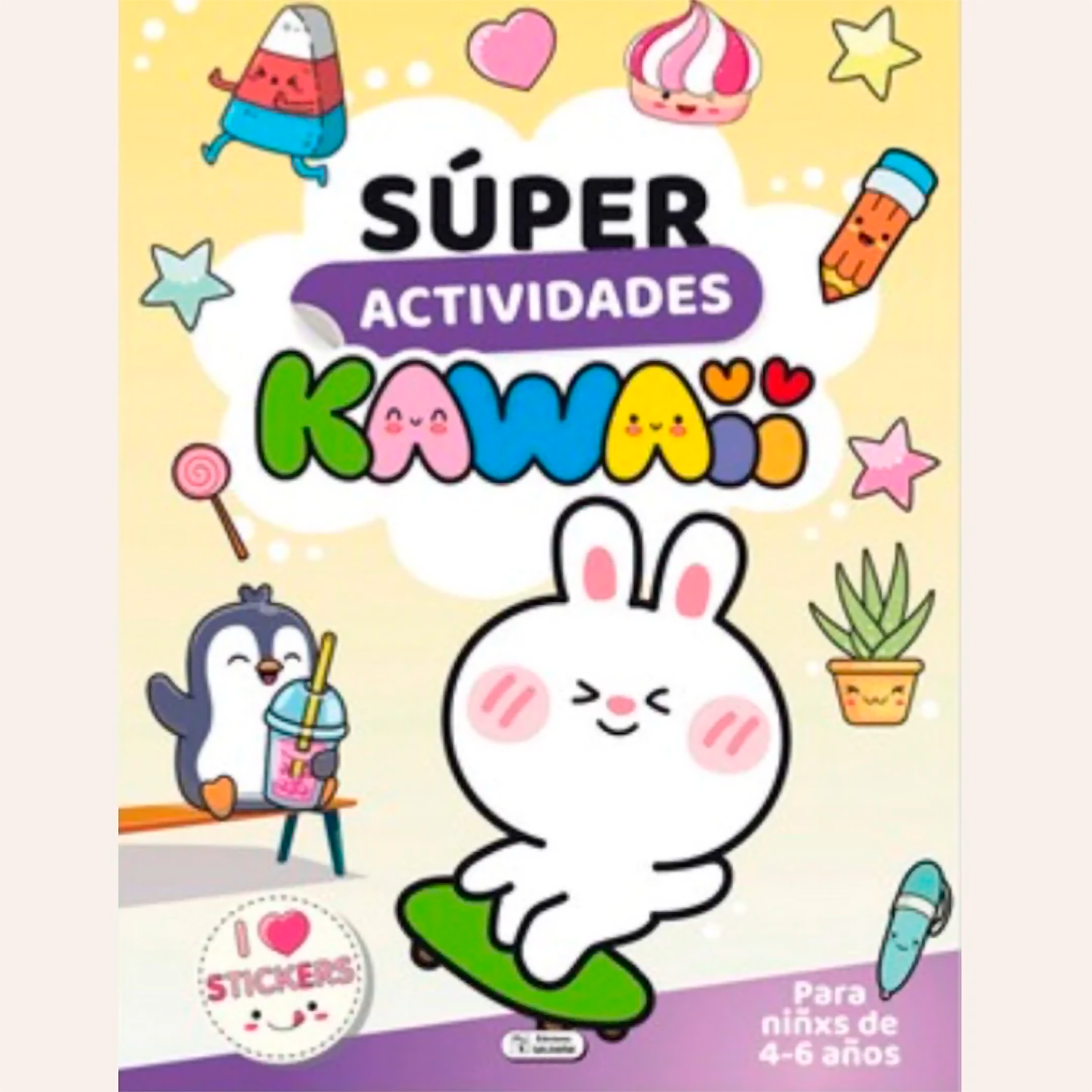 Conejo. Super Actividades Kawaii Ediciones Saldana Libro x 1 CONEJO. SUPER ACTIVIDADES KAWAIIDiviértete con las actividades de este libro y completa las escenas con las pegatinas que encontrarás en las páginas del interior. ĦLa diversión está asegurada!Formato: