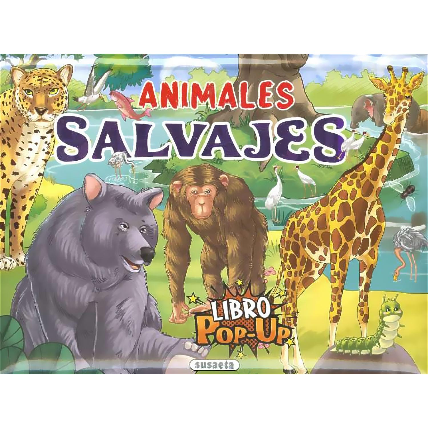 Animales Salvajes. Pop-Up (T.D) Susaeta Libro x 1 ANIMALES SALVAJES. POP-UP (T.D)El mundo está poblado por animales fascinantes: grandes elefanes, altas jirafas o fieros osos... ĦDescubre a los animales de la naturaleza con este fantástico libro pop-