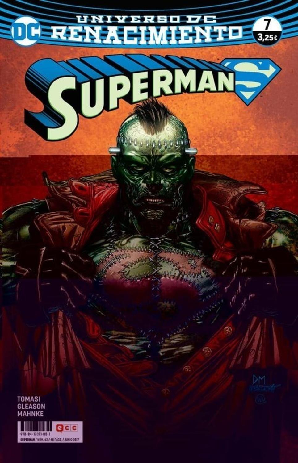 Superman No. 62. 7 Renacimiento ECC Libro x 1 SUPERMAN Nş 62/ 7 (RENACIMIENTO)ĦEspera lo inesperado! El mismísimo Frankenstein visita el Condado de Hamilton, hogar de Superman, Ħy el infierno ha llegado con él! El Hombre de Acero se ve obligado a