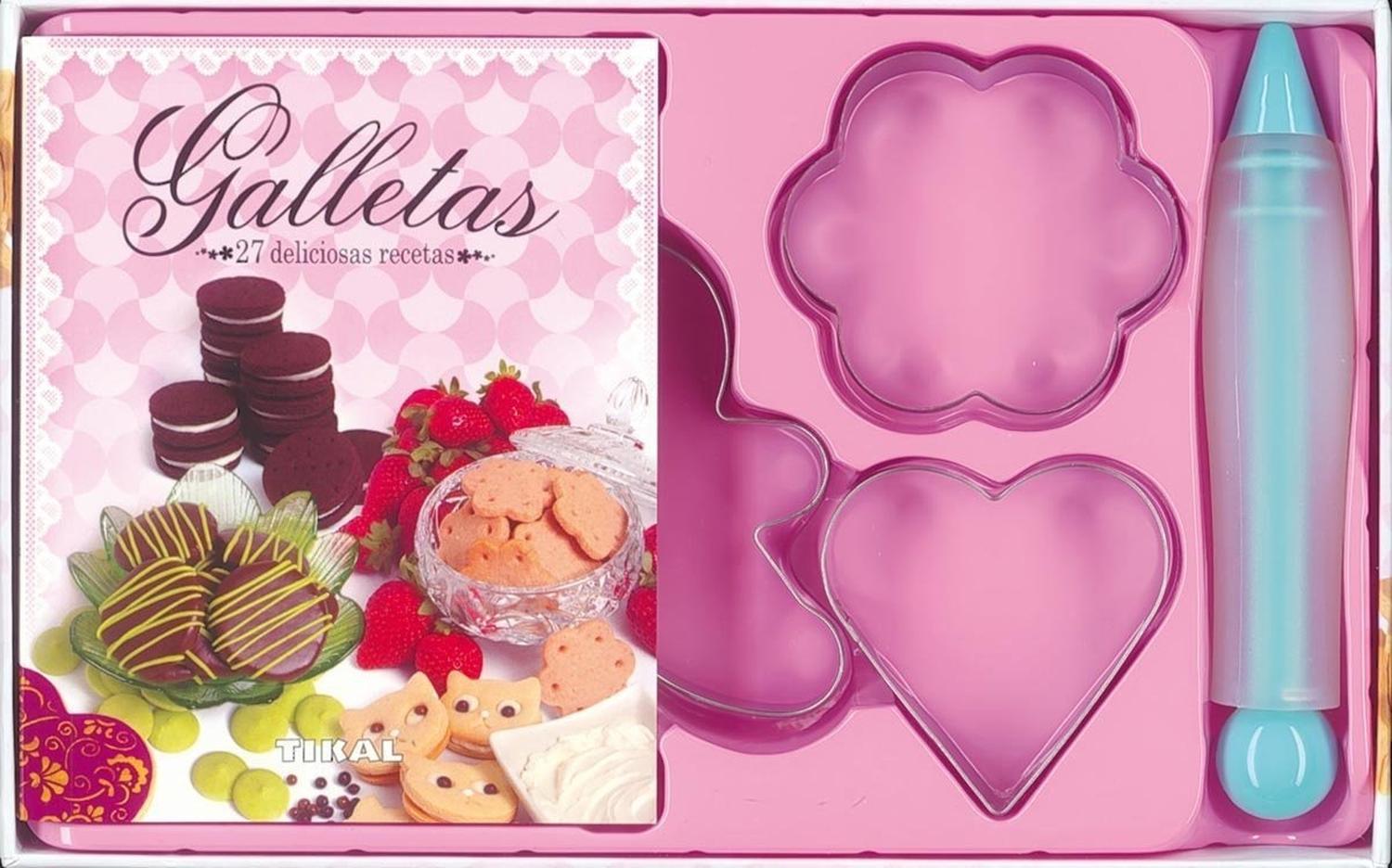 Galletas. 27 Deliciosas Recetas. Incluye Accesorios Ediciones Tikal Libro x 1 GALLETAS (27 DELI.RECETAS)(INC.ACCESOR.)Atrevete A Elaborar Tus Propias Galletas! El Libro De Recetas De Esta Caja, Que Incluye 3 Cortapastas Y 1 Bol ĦGrafo Explica Desde El Primer Momento Qu Materia