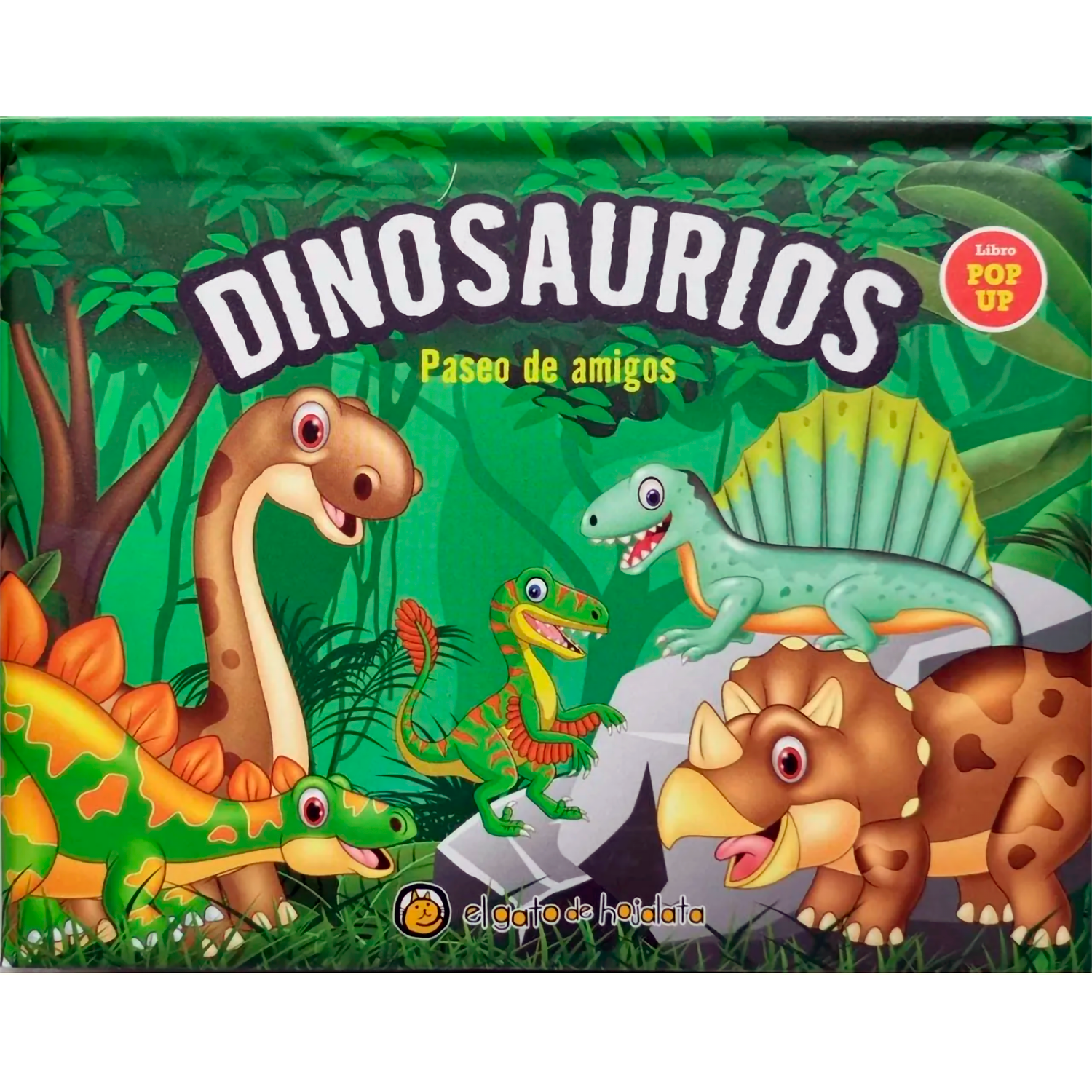 Dinosaurios. Paseo De Amigos. Pop Up El Gato De Hojalata  x 1 DINOSAURIOS. PASEO DE AMIGOS - POP UPUn cuento de dinosaurios que pasean con amigos; Ħcon divertidos Pop up en cada página!. La ilustración se despliega para que leer estas breves historias sea divert
