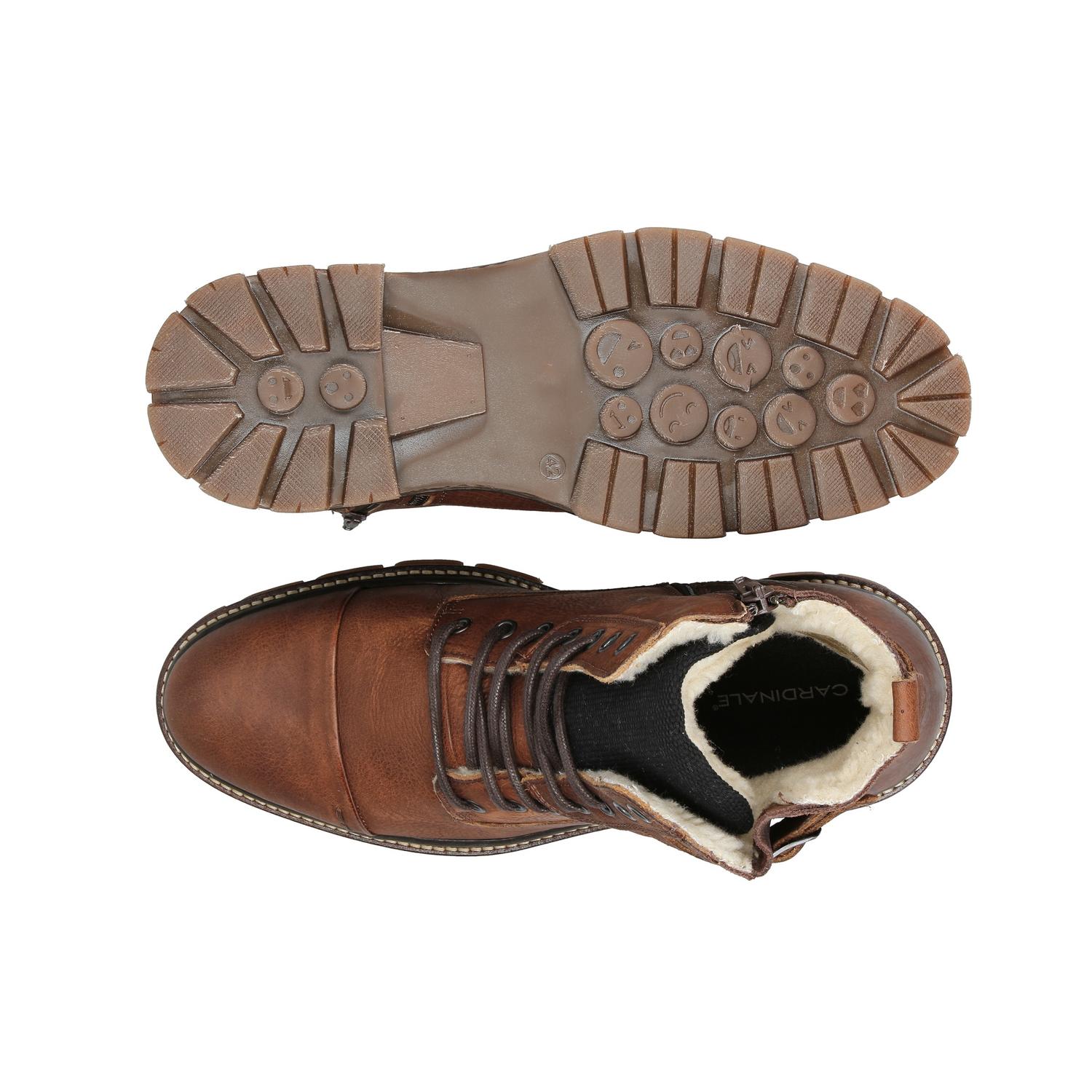 Botines Hombre Cuero Plassen-6-58 Brandy Cardinale Cardinale