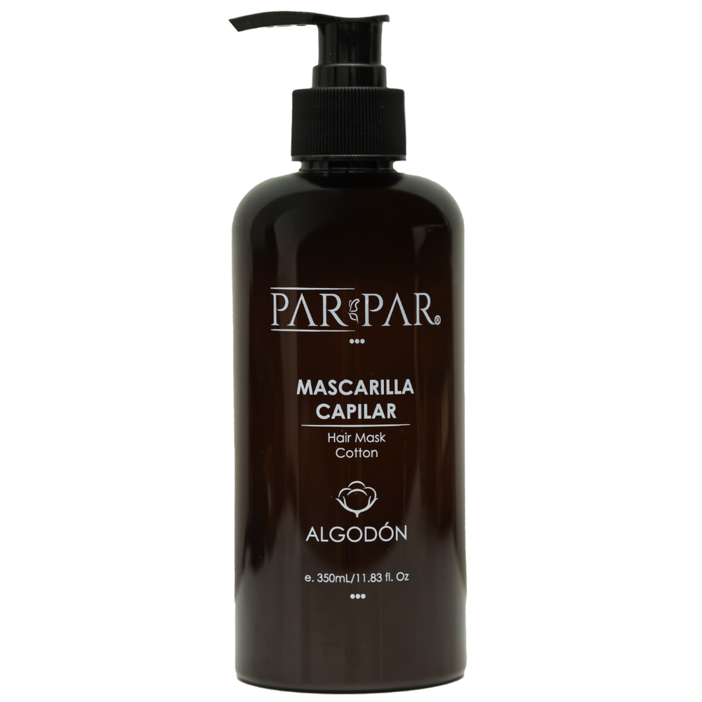 Mascarilla capilar nutritiva de Algodón 250mL PARPAR Tipo de envase: PET Biodegradable x 1 Mascarilla capilar nutritiva de Algodón 250mL PARPAR Tipo de envase: PET Biodegradable x 1