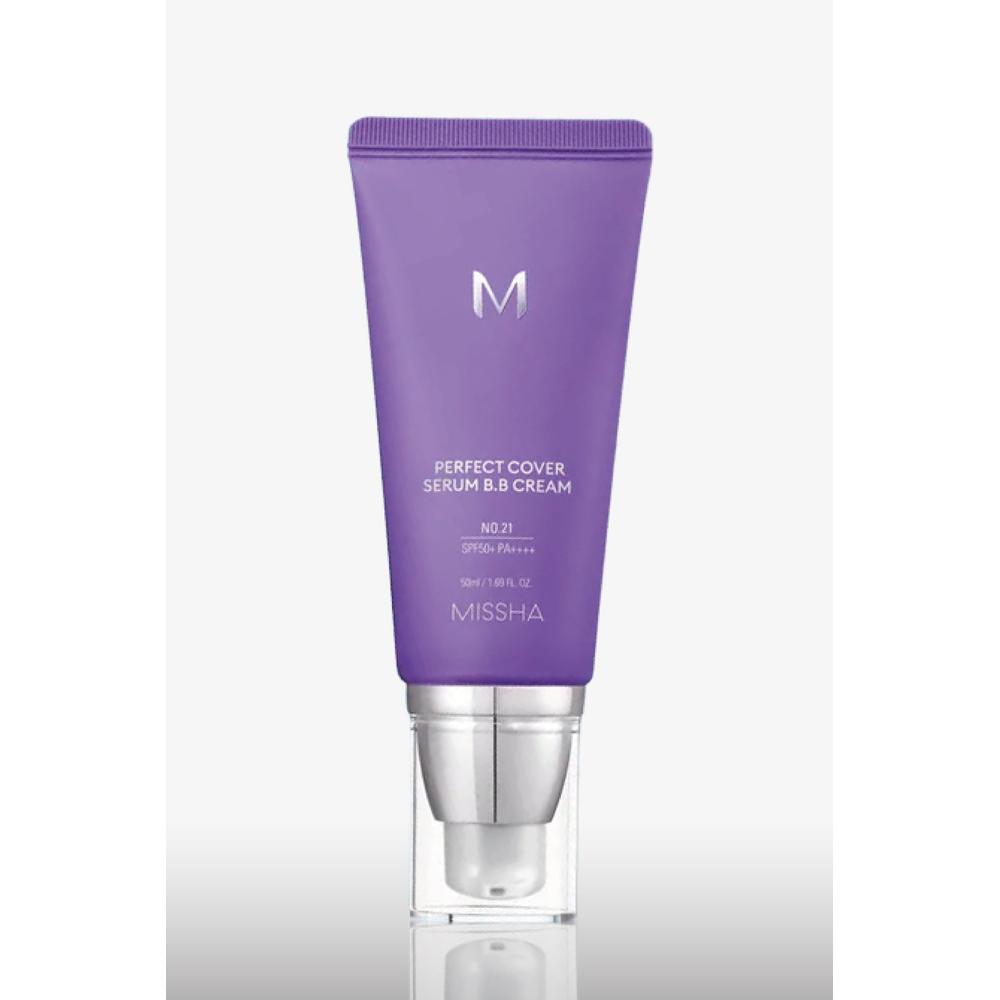 M Perfect Cover Serum BB Cream #27 HONEY BEIGE Missha Bomba dispensadora de 50 ml x 1 M Perfect Cover Serum BB Cream #27 HONEY BEIGE Missha Bomba dispensadora de 50 ml x 1