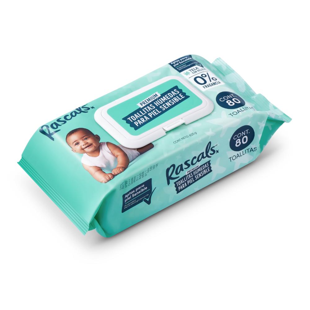 Pañitos Humedos Rascals Sensitive 80 Unds Rascals Paquete x80 x 1 Pañitos Humedos Rascals Sensitive 80 Unds Rascals Paquete x80 x 1