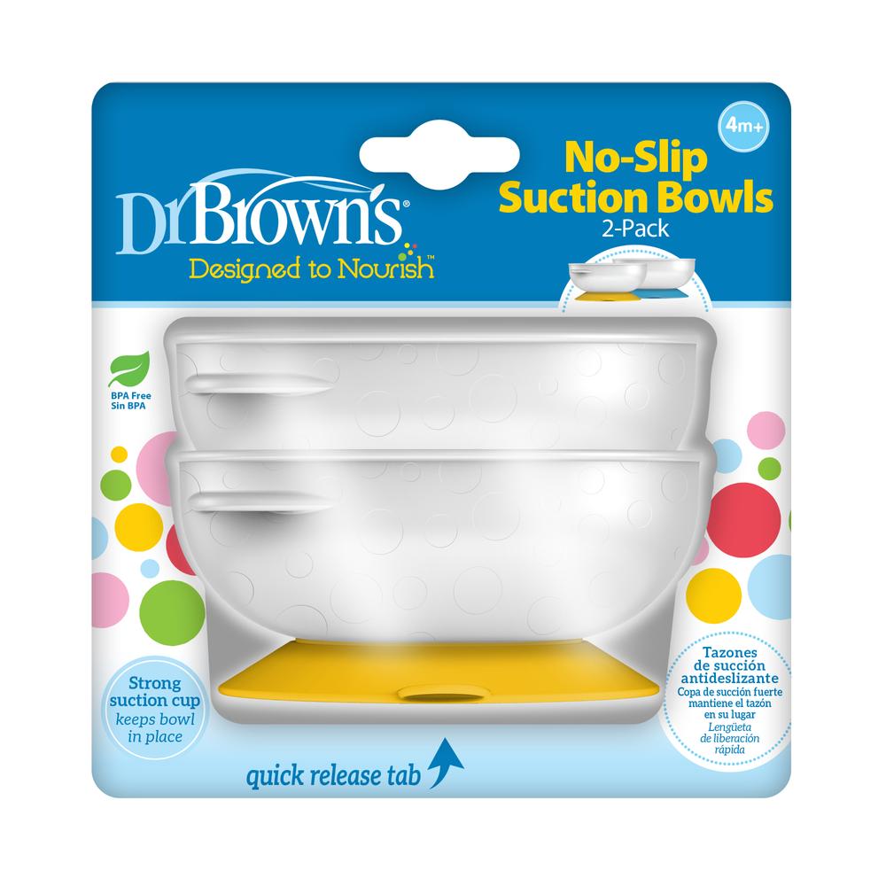 Set de Bowls Antideslizantes Dr. Brown's x 2 Unidades para Bebé Dr Browns Pack x 2