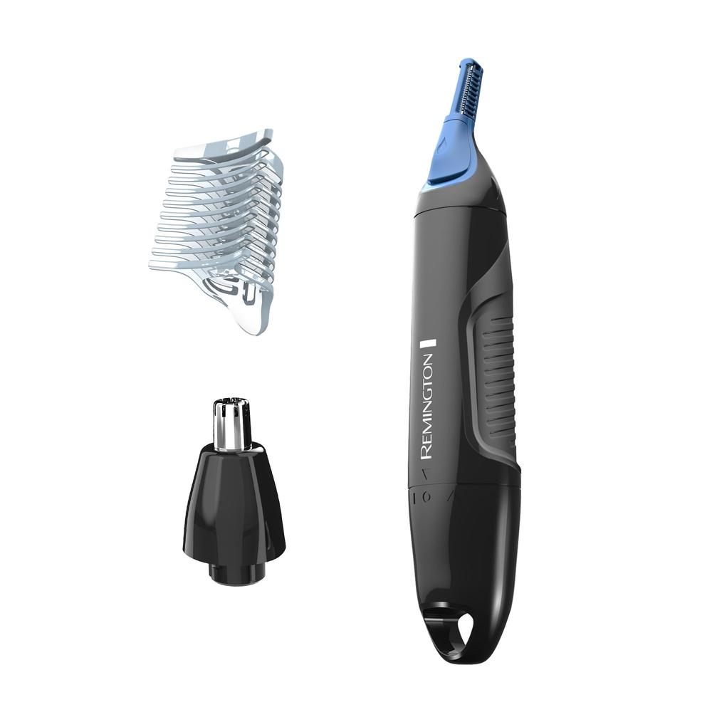Recortadora para Naríz y Oídos Inalámbrico NE3250 Remington Recortadora inalámbrica con cabezal rotativo y lineal, cuchillas Nano Silver antibacteriales, tecnología ComfortTrim, cubierta hipoalergénica lavable x 1 unidad