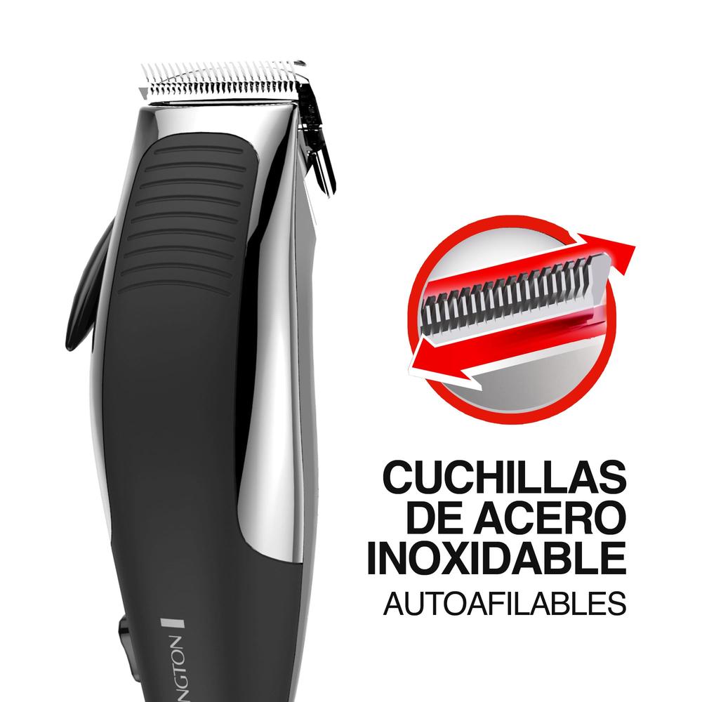 Cortador De Cabello Grooming Kit, HC1080 Remington Kit de 13 piezas: cortador de cabello, 6 peines de guía, aceite lubricante, cepillo de limpieza, 2 clips, protector de hojilla x 13 piezas
