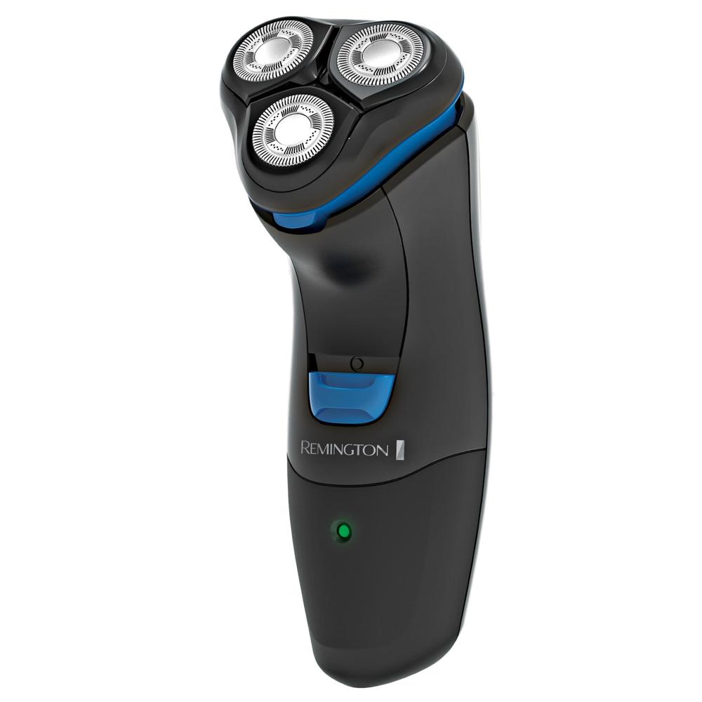 Afeitadora al ras 3 cuchillas rotativas flexibles Remington Afeitadora Rotativa Remington Power Series Flex PR1335 con cabezal antimicrobiano, batería recargable de 40 minutos, cuchillas Precision Plus, detallador emergente y cepillo de lim