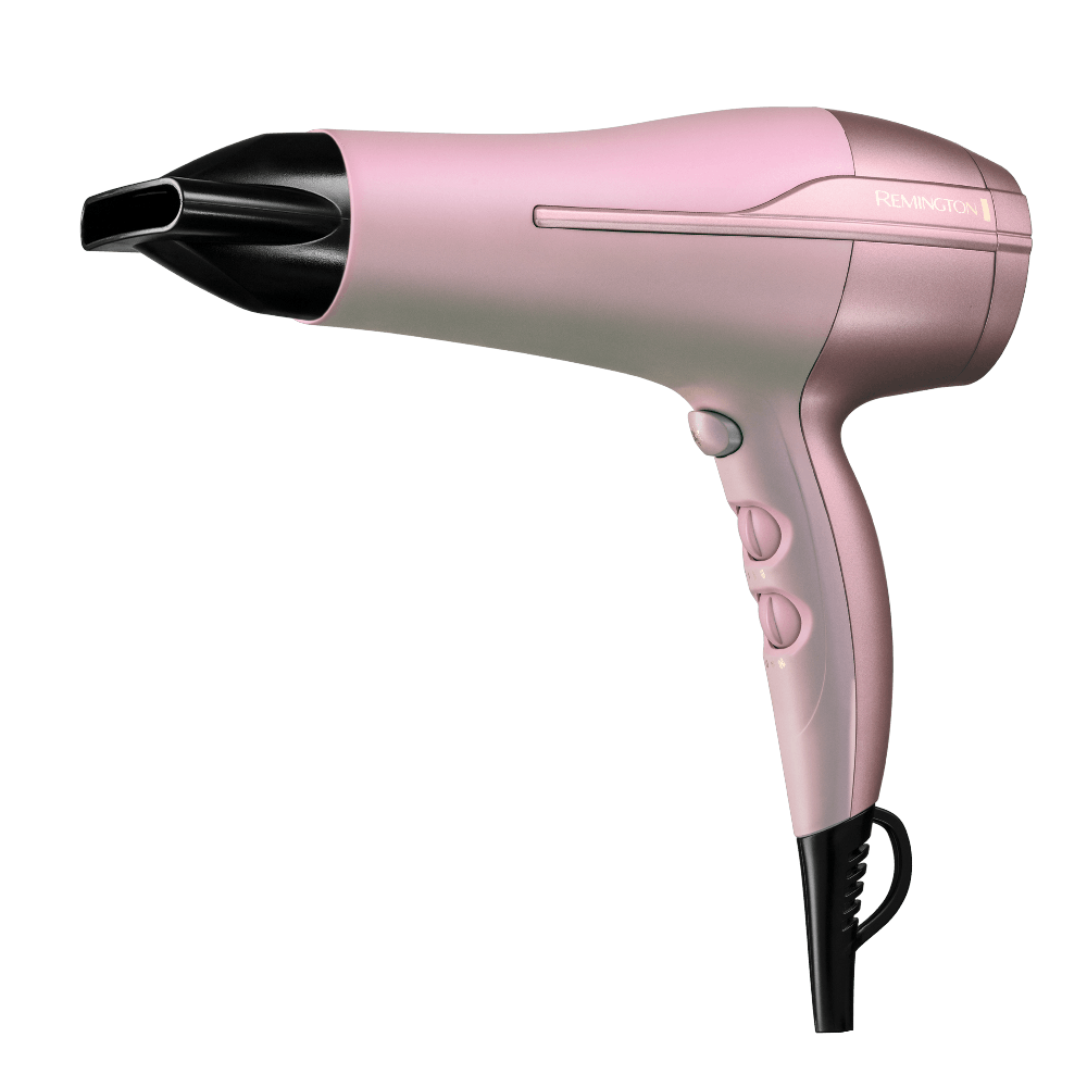 Secador de cabello cerámica enriquecida con coco Remington Secador con rejilla de cerámica recubierta con microacondicionador de coco, acondicionamiento iónico, motor DC, 3 ajustes de temperatura, 2 ajustes de velocidad, ráfaga de aire frío