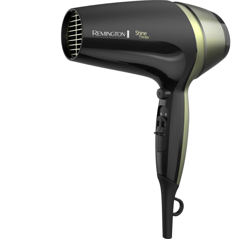 Secador de cabello 1900W cerámica aguacate y macadamia Remington Secador Remington Shine Therapy con rejilla de cerámica recubierta con micro acondicionadores de aguacate y macadamia, motor DC, 1900W de potencia nominal x 1 unidad